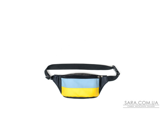 Поясная сумка бананка Sambag Tirso  MSH черная флагом Украины