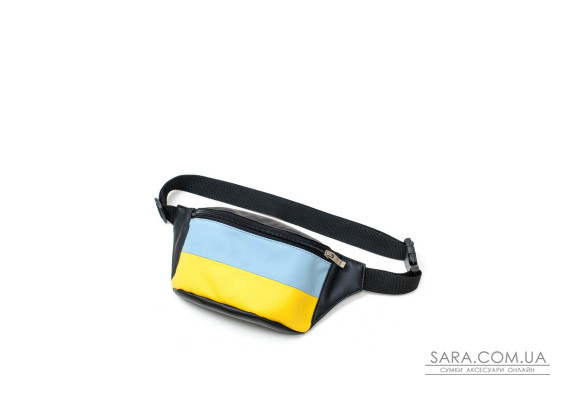 Поясная сумка бананка Sambag Tirso  MSH черная флагом Украины