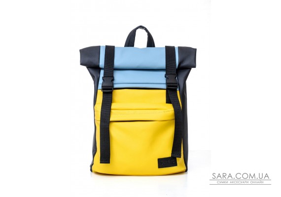 Рюкзак ролл Sambag RollTop LTH блакитний з жовтим