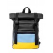 Рюкзак ролл Sambag RollTop LTH чорний з прапором України