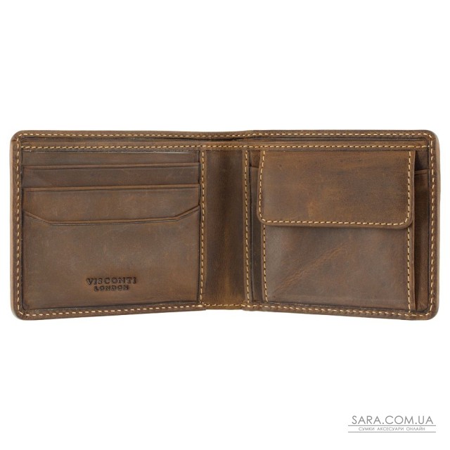 Гаманець чоловічий Visconti ART52 Bronte (Saddle Tan) Гаманець чоловічий Visconti ART52 Bronte (Saddle Tan)