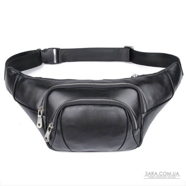 Шкіряна напоясная сумка бананка через плече John McDee 3023a Шкіряна напоясная сумка бананка через плече John McDee 3023a