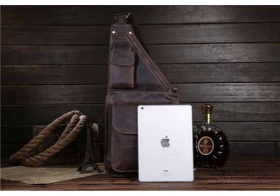Фирменная кожаная сумка кросс-боди, рюкзак на одно плечо, цвет коричневый, Bexhill bx1089