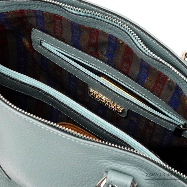 Ділова шкіряна сумка жіноча KARYA 20888 Бірюзовий Ділова шкіряна сумка жіноча KARYA 20888 Бірюзовий