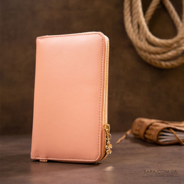 Вертикальний жіночий клатч з шкірозамінника Vintage sale_14906 пудровим Вертикальний жіночий клатч з шкірозамінника Vintage sale_14906 пудровим