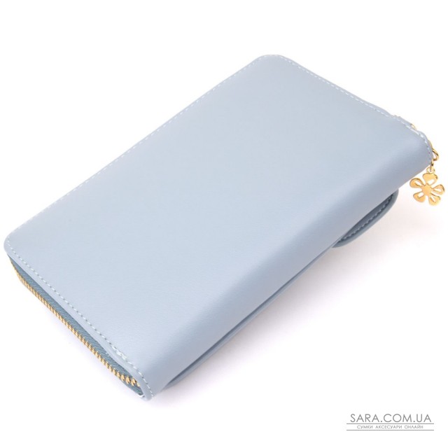 Вертикальний жіночий клатч з шкірозамінника Vintage sale_14910 Блакитний Вертикальний жіночий клатч з шкірозамінника Vintage sale_14910 Блакитний