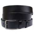 Гладкий чоловічий ремінь батал Vintage 20712 Чорний