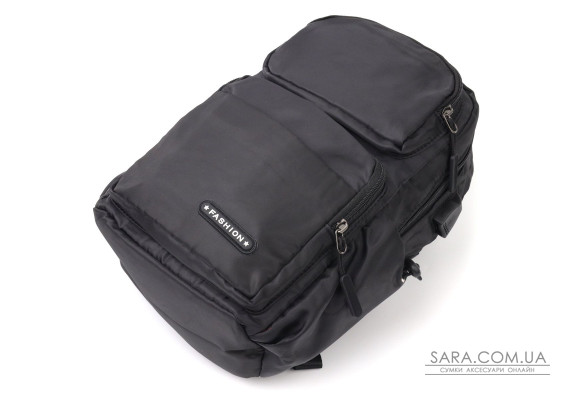 Міський чоловічий текстильний рюкзак Vintage 20574 Чорний