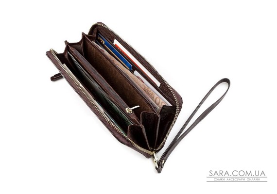 Гаманець жіночий ST Leather 18398 (S4001A) з ременем на зап'ястя Коричневий