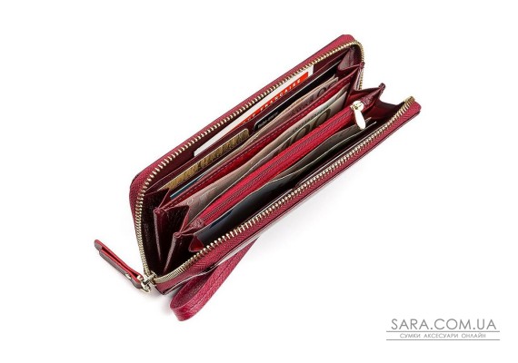 Гаманець жіночий ST Leather 18400 (S4001A) шкіряний Бордовий