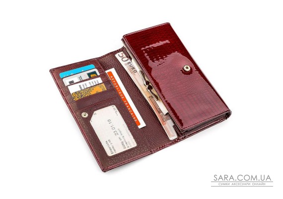Гаманець жіночий ST Leather 18429 (S8001A) багатофункціональний Бордовий