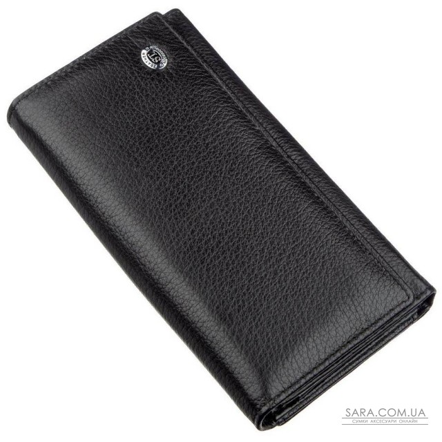 Жіночий гаманець з візитниці ST Leather 18881 Чорний Жіночий гаманець з візитниці ST Leather 18881 Чорний