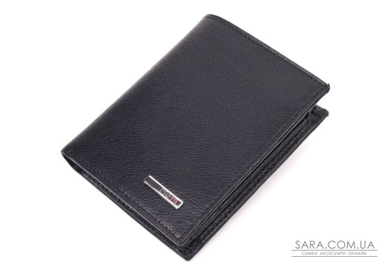Вертикальний невеликий шкіряний гаманець без застібки KARYA 21362 Чорний