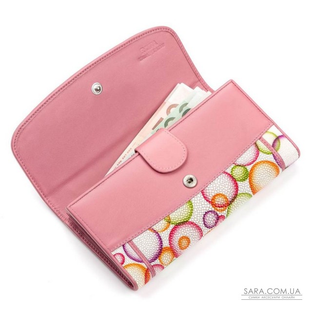 Гаманець жіночий STINGRAY LEATHER 18082 з натуральної шкіри морського ската Різнокольоровий Гаманець жіночий STINGRAY LEATHER 18082 з натуральної шкіри морського ската Різнокольоровий