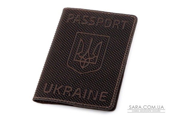 Обкладинка на паспорт Shvigel 13930 шкіряна Коричнева