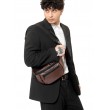 Мужская поясная сумка бананка Sambag Tirso шоколадная