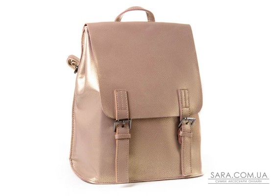 Сумка Жіноча Рюкзак шкіра PODIUM P34 8555 pearlscent-khaki