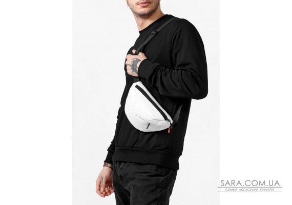 Мужская поясная сумка бананка  Sambag Urban SKH белая