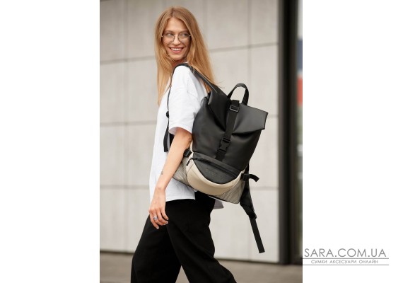 Жіночий рюкзак Sambag ReneDouble чорно-сірий