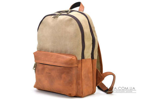 Мужcкой рюкзак кожа и канвас TARWA RbSc-7273-3md