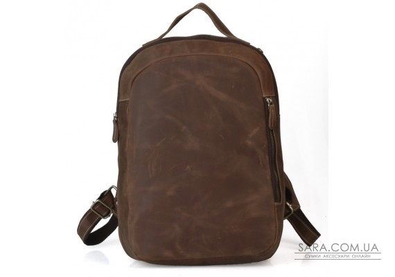 Рюкзак з нубуку, ексклюзивна модель, коричневий