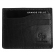 Кардхолдер Grande Pelle 305610 100х80мм чорна глянцева шкіра