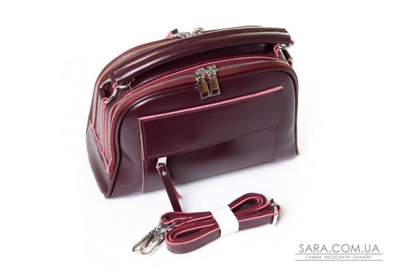 Сумка Жіноча Класична шкіра PODIUM P72 8545 burgundi Podium