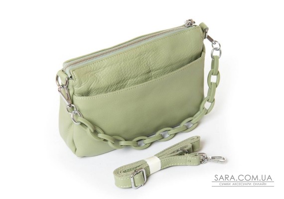 Сумка Жіноча Класична шкіра PODIUM P77 3011 bean green Podium