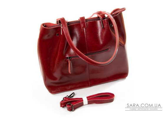 Сумка Женская Классическая кожа PODIUM P54 317 wine-red Podium