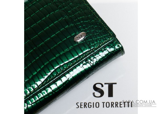 Гаманець LR шкіра-лак SERGIO TORRETTI W501-2 dark-green Podium