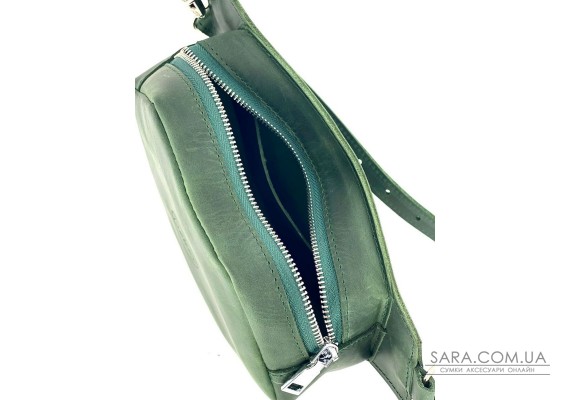 Жіноча шкіряна сумка Сумка 5-и Кутна Зелений Dekey (9035)