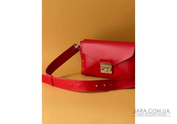 Жіноча шкіряна сумка Фурія Червоний Dekey (9046)
