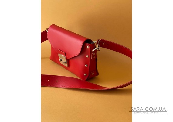 Жіноча шкіряна сумка Фурія Червоний Dekey (9046)