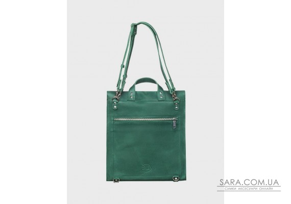 Шкіряна сумка-рюкзак Зелений Унісекс Dekey (6538)