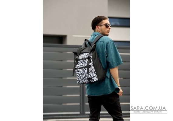 Чоловічий рюкзак Sambag RollTop ZARD з принтом "Graphity"