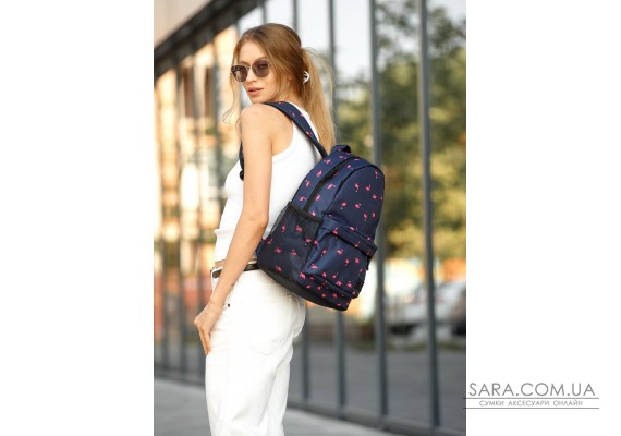 Жіночий рюкзак Sambag Brix PJT з принтом "Flamingo"