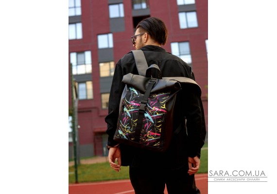 Мужской рюкзак ролл Sambag RollTop LZT принт "ABSTRACT"