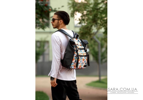 Мужской рюкзак ролл Sambag  RollTop Zard  принт "LIGHT"