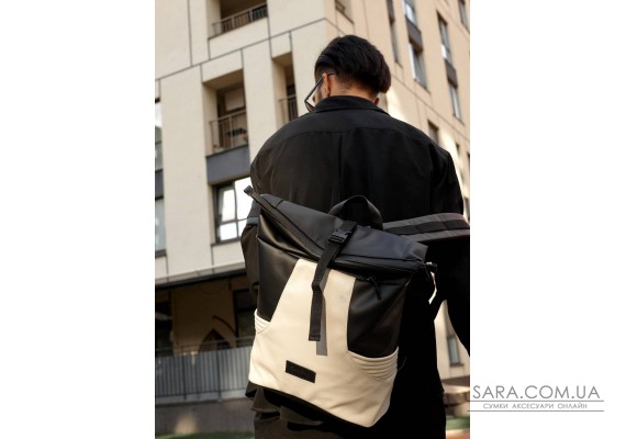 Мужской рюкзак ролл Sambag  RollTop X черно-серый