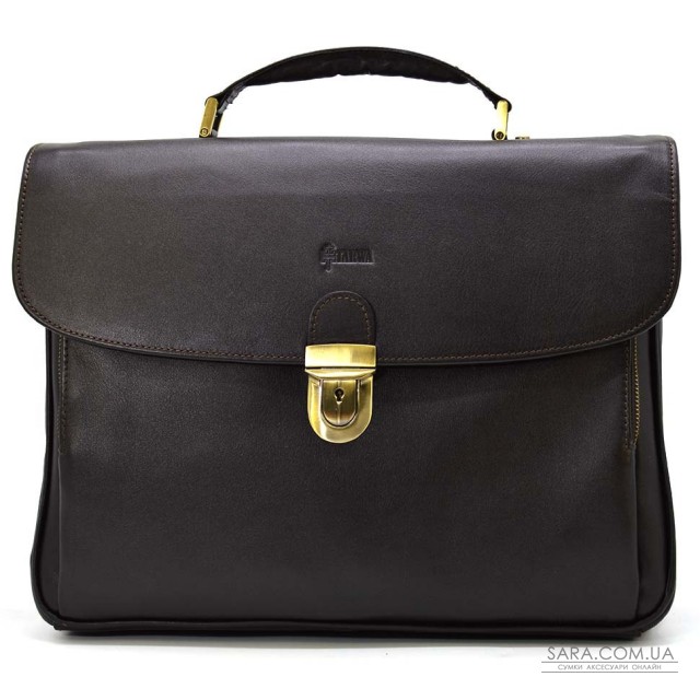 Шкіряний чоловічий портфель на два відділення TARWA GC-2067-4lx коричневий Шкіряний чоловічий портфель на два відділення TARWA GC-2067-4lx коричневий