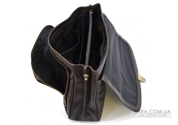 Шкіряний чоловічий портфель на два відділення TARWA GC-2067-4lx коричневий