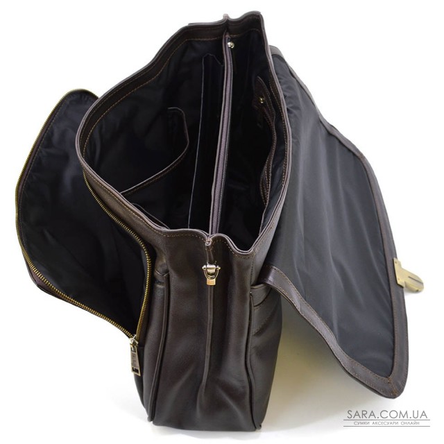 Шкіряний чоловічий портфель на два відділення TARWA GC-2067-4lx коричневий Шкіряний чоловічий портфель на два відділення TARWA GC-2067-4lx коричневий