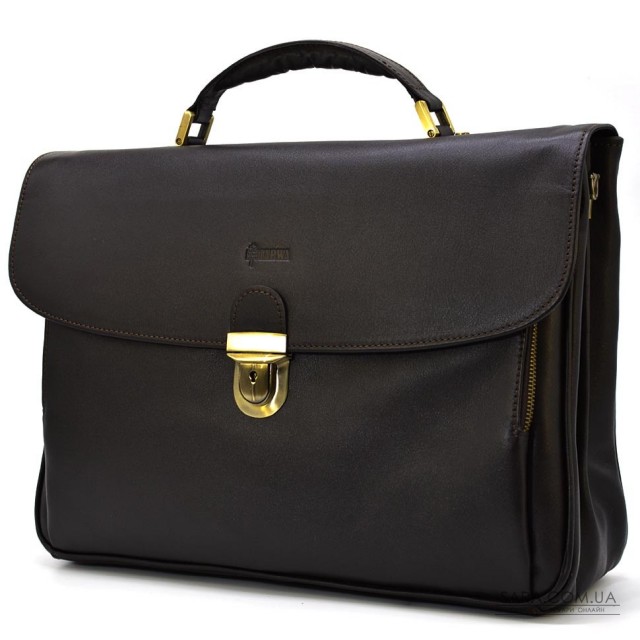 Шкіряний чоловічий портфель на два відділення TARWA GC-2067-4lx коричневий Шкіряний чоловічий портфель на два відділення TARWA GC-2067-4lx коричневий