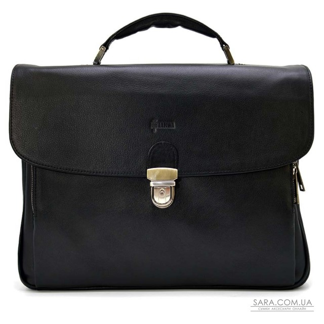 Шкіряний чоловічий портфель на два відділення TARWA GA-2067-4lx чорний Шкіряний чоловічий портфель на два відділення TARWA GA-2067-4lx чорний