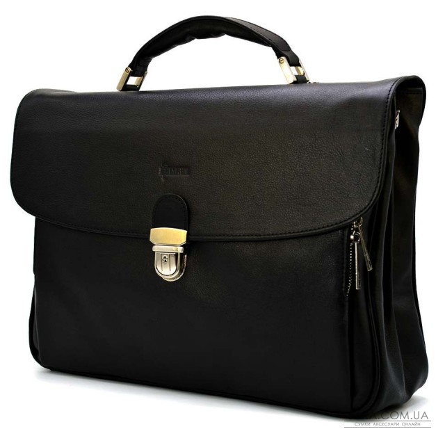 Шкіряний чоловічий портфель на два відділення TARWA GA-2067-4lx чорний Шкіряний чоловічий портфель на два відділення TARWA GA-2067-4lx чорний