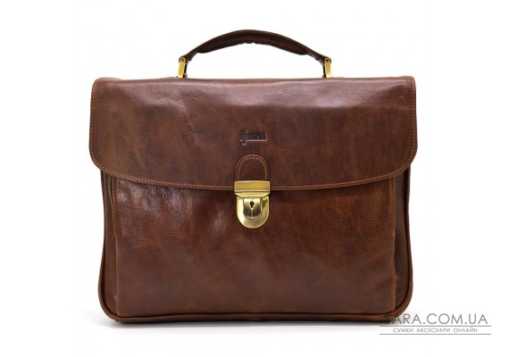 Шкіряний чоловічий портфель на два відділення TARWA GB-2067-4lx