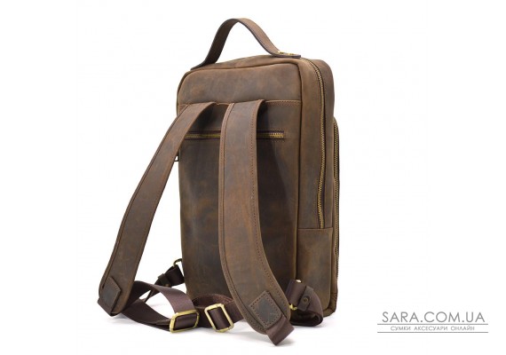 Шкіряний рюкзак для ноутбука 14" RC-1239-4lx TARWA коричневий