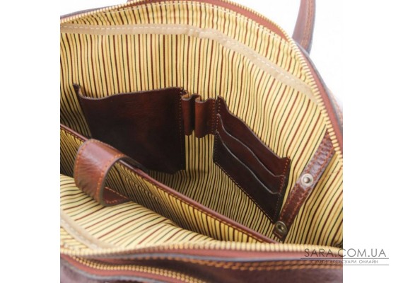Шкіряна сумка портфель для ноутбука на два відділення Tuscany Leather Urbino TL141894