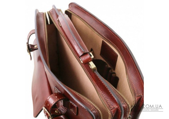 Чоловічий шкіряний портфель 2 відділення Tuscany Leather Venezia TL141268
