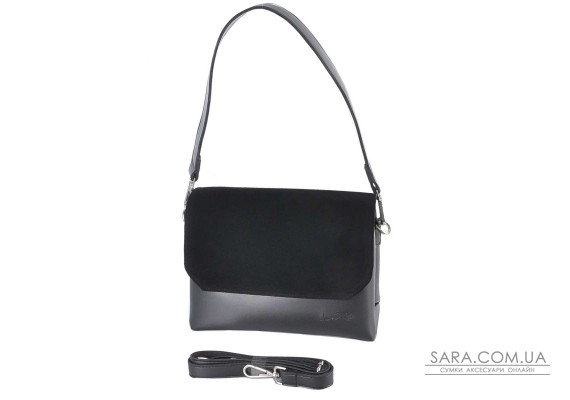 792 сумка замш черная Lucherino